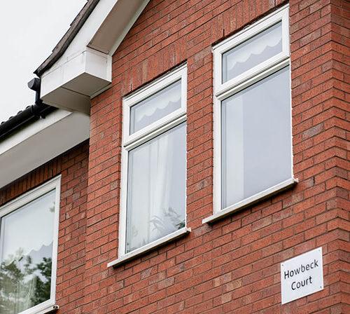 Soffits, fascia and guttering of Howbeck Court